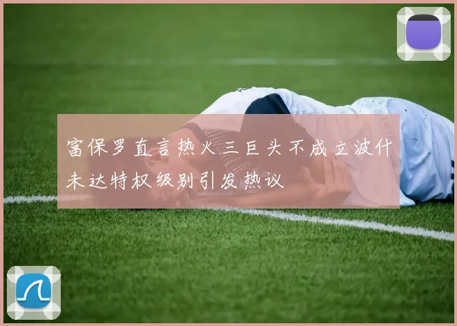 富保罗直言热火三巨头不成立波什未达特权级别引发热议